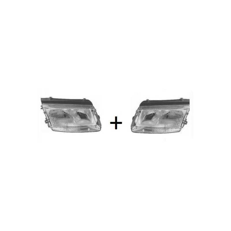 2x Optique de Phares Avant D+G Sans Anti Brouillard - VW Passat 3B 9042501+9042502