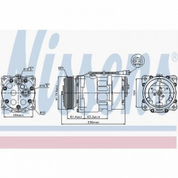 Compresseur de climatisation Citroen : Berlingo, Jumpy, Fiat : Scudo, Ulysse, Lancia Zeta, Peugeot : 607, 806, Expert, Partne...