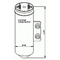 Filtre déshydrateur du circuit de climatisation Peugeot 206 FD83514 First Filtre déshydrateur du circuit de climatisation