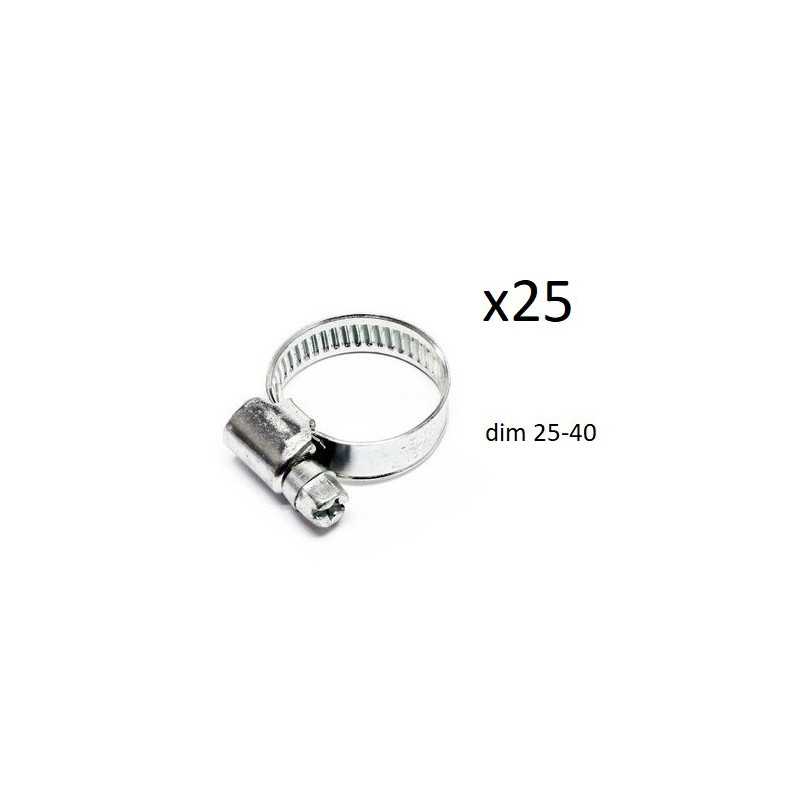 25x Colliers de Serrage Durite - diametre 25/40