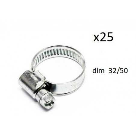 25x Colliers de Serrage Durite - diametre 32-50