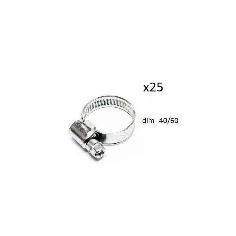 25x Colliers de Serrage Durite - diametre 40-60 CO1240060 *25 FIRST Outillage