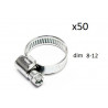 50x Colliers de Serrage Durite - diametre 8-12