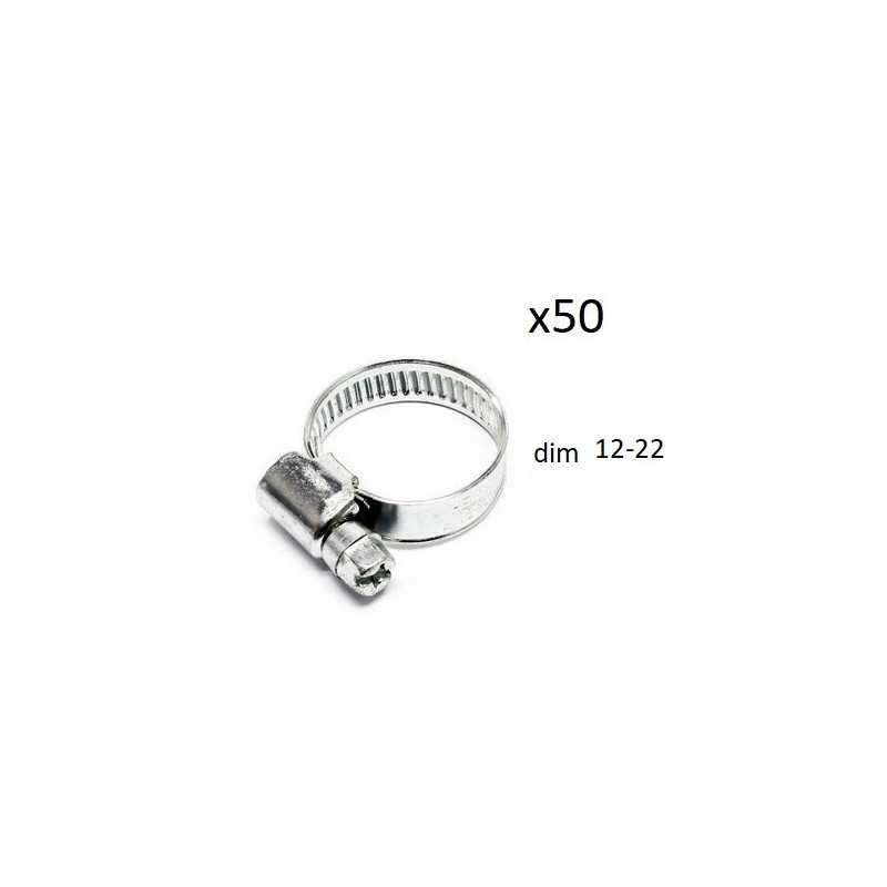 50x Colliers de Serrage Durite - diametre 12-22 CO912022 *50 FIRST Outillage