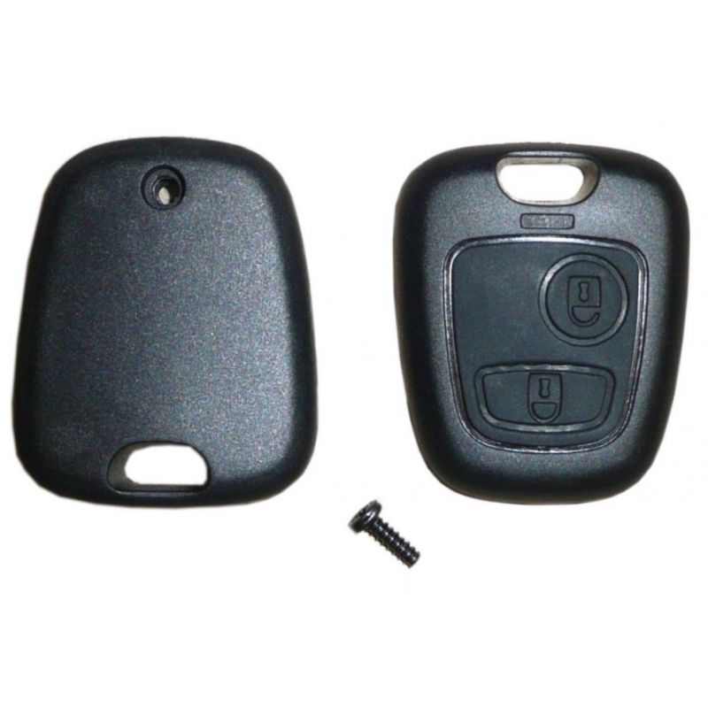1x Coque Clef 2 Boutons - Peugeot 206 307