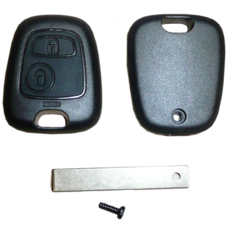1x Coque Clef 2 Boutons Peugeot 206 307
