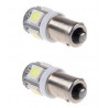 2 Ampoules Veilleuses à Led Effet Xenon - T11 BA9S